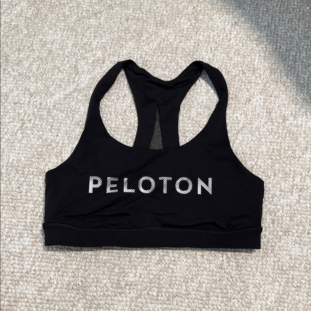 Peloton X Lululemon Black Racerback Sports Bra